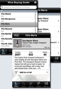 Wine Enthusiast Guide for iPhone Wine Enthusiast Guide for iPhone