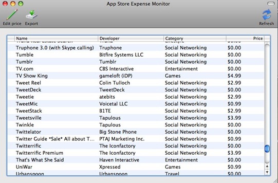 App Store Expense Monitor