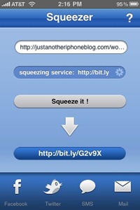 Squeezer on iPhone Squeezer on iPhone