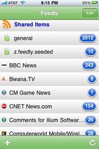 Feeds iPhone app