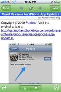 Feeds iPhone app