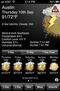 Fizz Weather iPhone app