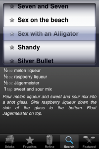 drinks and cocktails