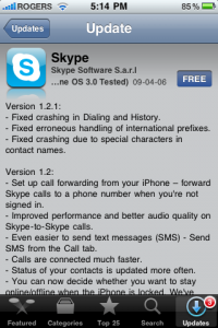 Skype 1.2.1 update
