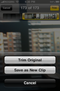iphone trim video