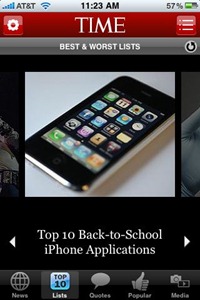 Time Magzine Mobile on iPhone