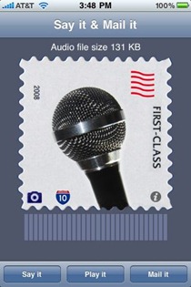 Say It & Mail It iPhone app Say It & Mail It iPhone app