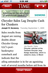 Time magazine iPhone app