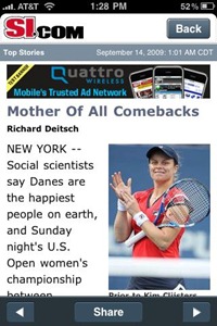 Sports Illustrated for iPhone Sports Illustrated for iPhone