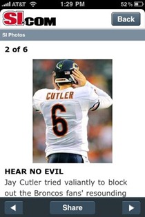 Sports Illustrated iPhone app Sports Illustrated iPhone app