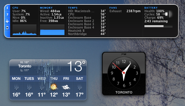 mac dashboard