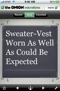 The Onion iPhone app