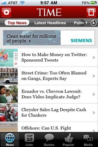 Time.com Mobile for iPhone