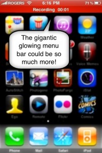 iphone menu bar