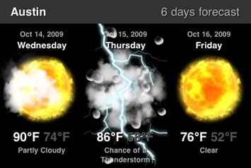 World Weather iPhone weather app