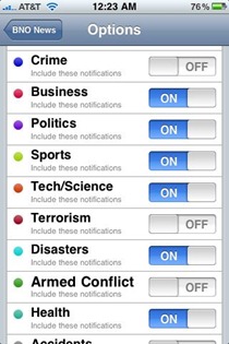 BNO News iPhone app