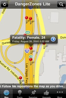 Danger Zones Lite iPhone app Danger Zones Lite iPhone app