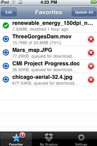 Dropbox iPhone app