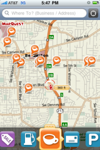 MapQuestNavigatorCoffeeShops
