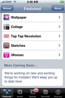 Installer app for iPhone