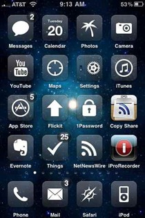 Glasklart iPhone theme