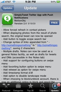 SimplyTweet Update