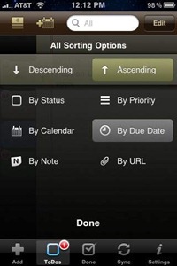 2Do app for iPhone 2Do app for iPhone