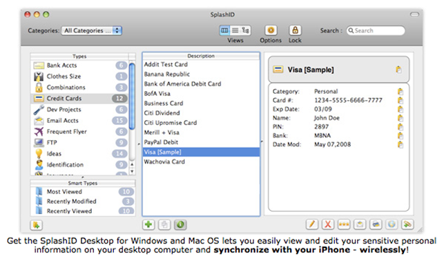 SplashID Mac Screen Shot