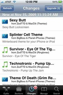Cydia Changes list Cydia Changes list