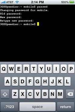 change iPhone root password
