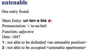 untenable untenable