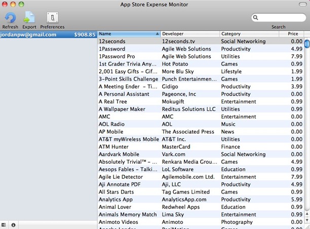 App Store Expense Monitor App Store Expense Monitor
