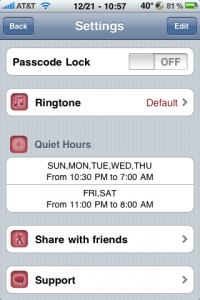 Gmail Push Quiet Hours