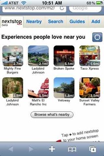 Nextstop iPhone web app Nextstop iPhone web app