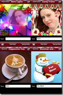 Xmas Frames iPhone app