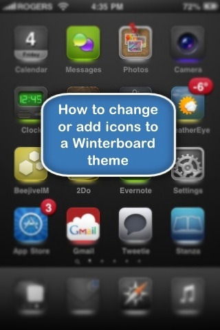 how to change winterboard icons