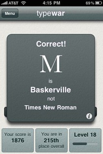 Typewar iPhone app Typewar iPhone app