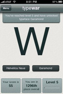 Typewar fonts game for iPhone Typewar fonts game for iPhone