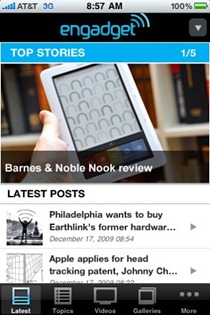 Engadget iPhone app Engadget iPhone app