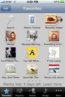 iRemix iPhone app iRemix iPhone app