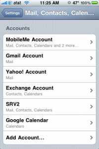 List of mail accounts, notice 2 Exchange accounts