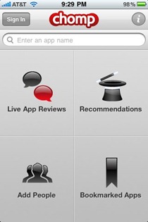 Chomp iPhone app Chomp iPhone app