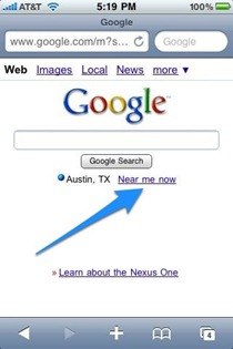 Google.com Near Me Now on iPhone Google.com Near Me Now on iPhone