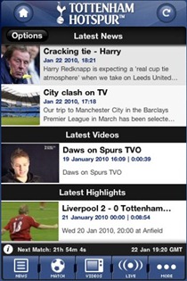 Tottenham Hotspur iPhone app