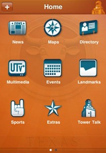 University of Texas iPhone app University of Texas iPhone app
