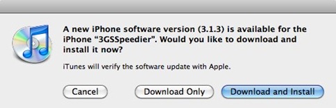 iPhone OS 3.1.3 update