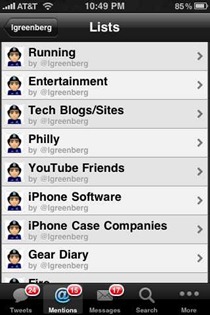 Tweetings iPhone app Tweetings iPhone app