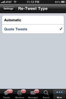 Tweetings on iPhone Tweetings on iPhone