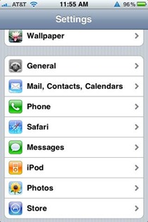 Store Settings for iPhone