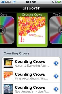 DisCover app for iPhone